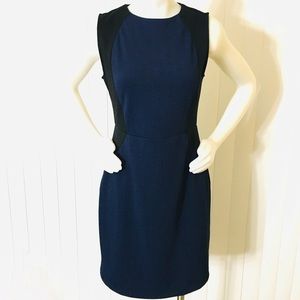 Apt 9 black and blue sleeveless knee length dress